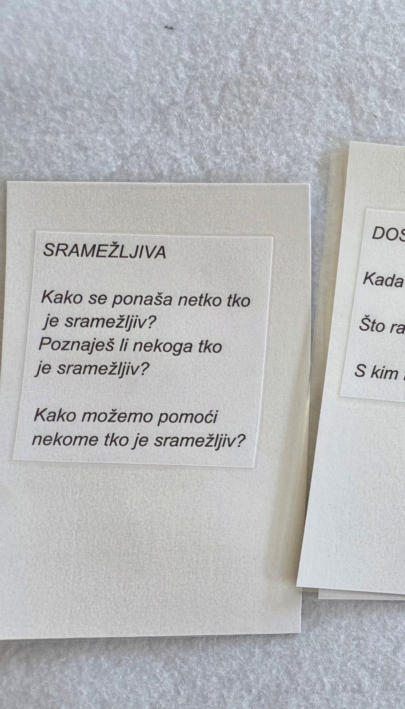 Kartice za razgovor o osjećajima