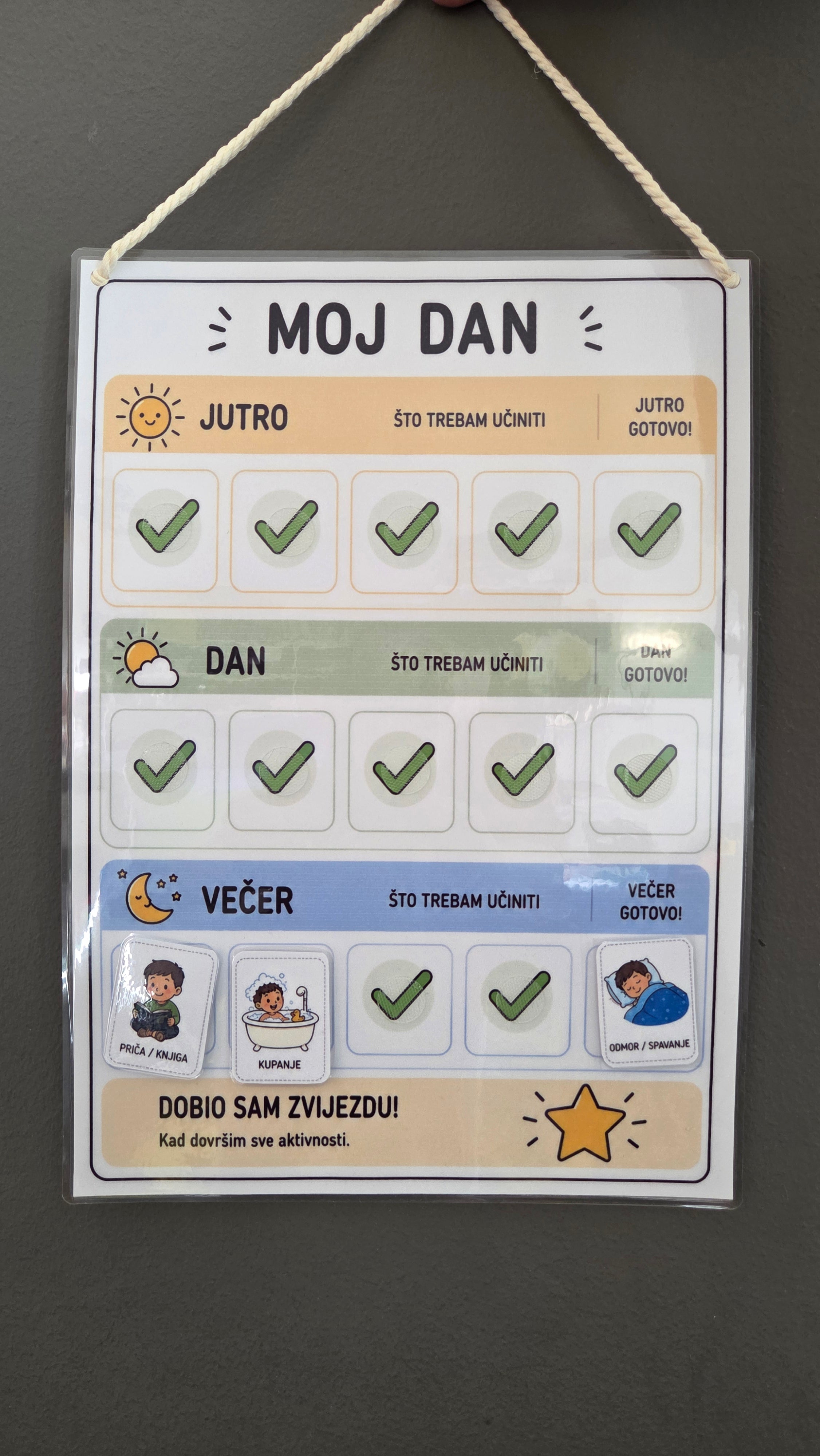 Tablica dnevne rutine za djecu