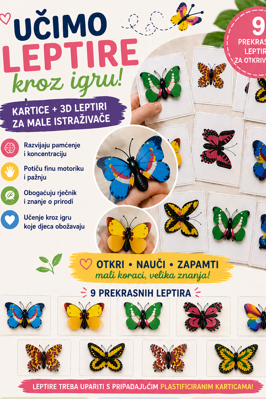 Leptiri – učenje boja kroz igru 🦋🌈