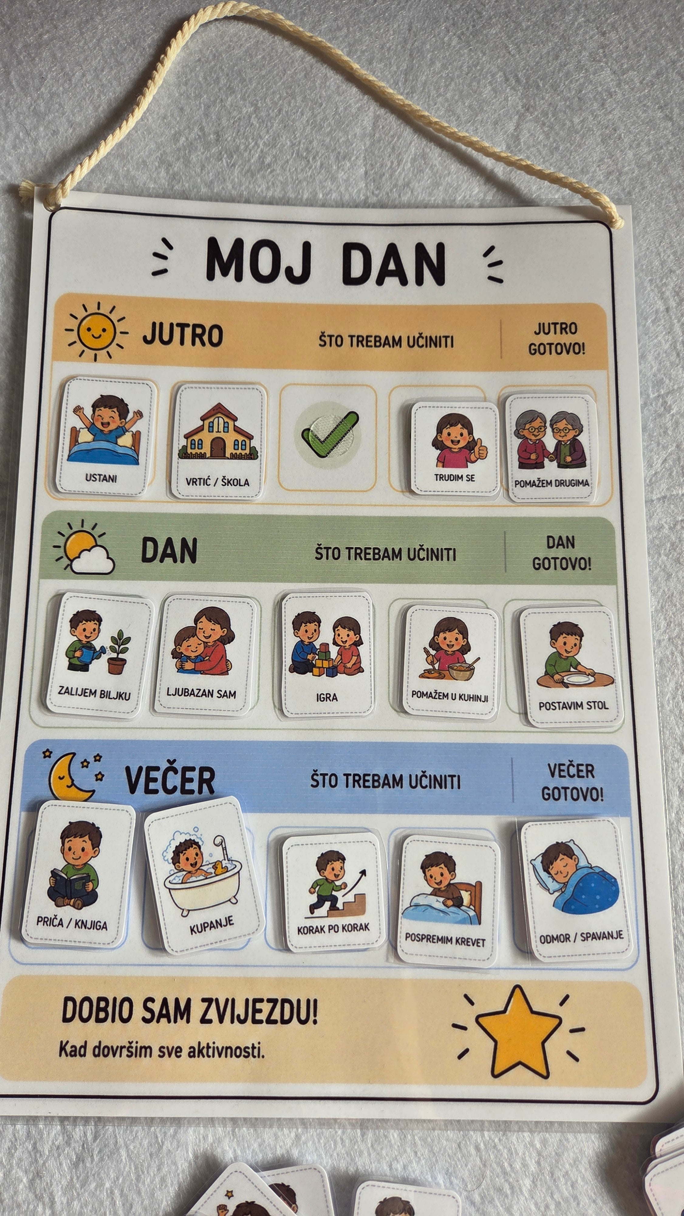 Tablica dnevne rutine za djecu